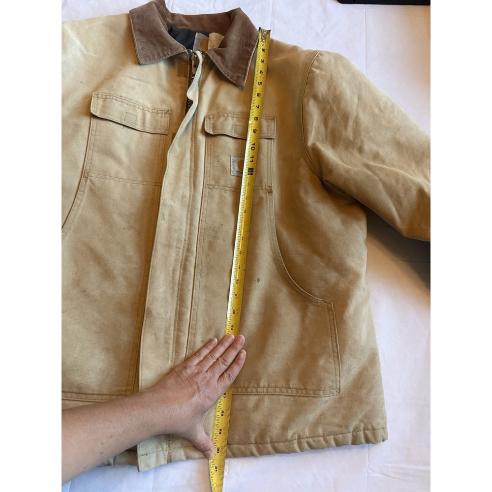 Vintage Carhartt C03 BRN USA Duck Arctic Traditional Coat 50 Reg XXL Work Jacket - Picture 10 of 16